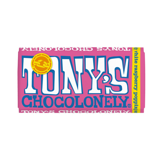 Tonys Milk White Raspberry Popping Candy (180g)