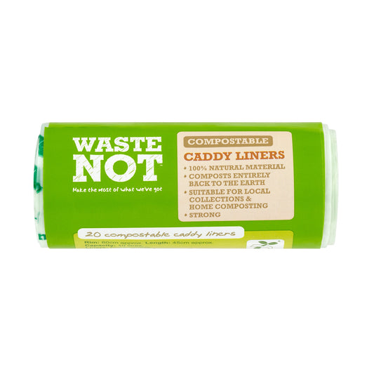 Waste Not Compostable Caddy Liners 10 Litre (20 Bags)