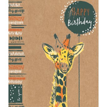 Eco Natures Card Happy Birthday Giraffe