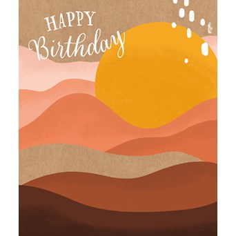 Eco Natures Card Happy Birthday Sunset